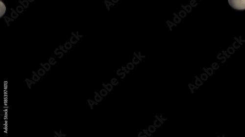 3D animation of new white golf balls falling and filling the screen. High quality sports overlay with alpha channel for transitions.