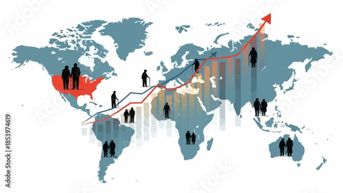 Global Population Migration and Growth Trends Illustrated.