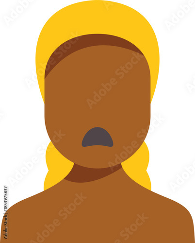 Portrait of a sad woman with yellow hair expressing disappointment