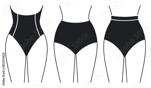 Different styles of women's underwear