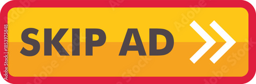 Skip ad button allowing users to avoid watching online advertising, offering a seamless and uninterrupted viewing experience