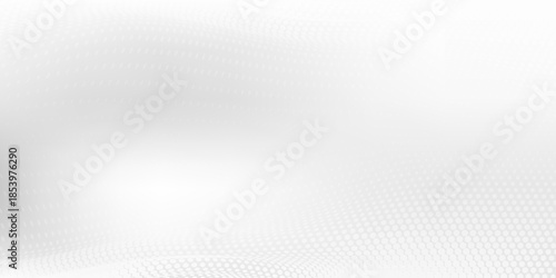 Dot white gray wave light technology texture background. Abstract big data digital concept. 3d rendering.