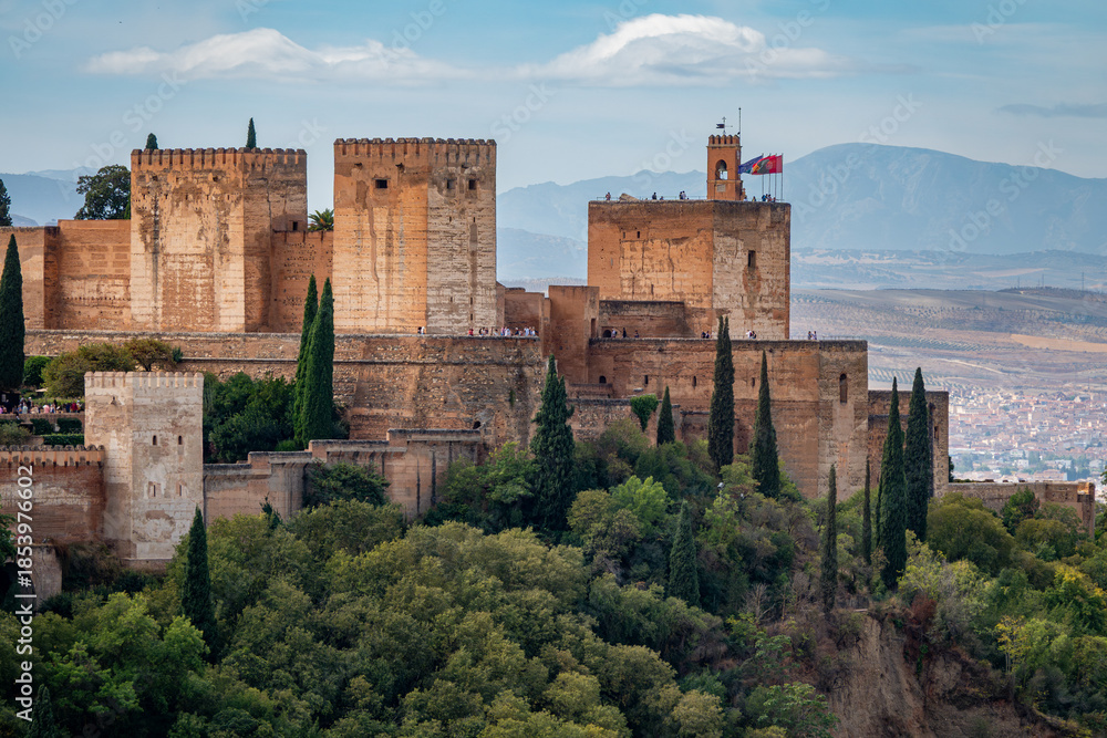 Obraz premium View of the Alhambra in Granada city, Andalusia region in Spain