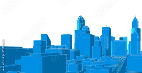  city ​​metropolis sketch 3d illustration