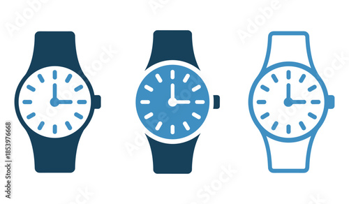 Three watches with different designs and styles