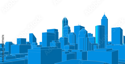  city ​​metropolis sketch 3d illustration