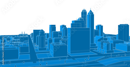  city ​​metropolis sketch 3d illustration