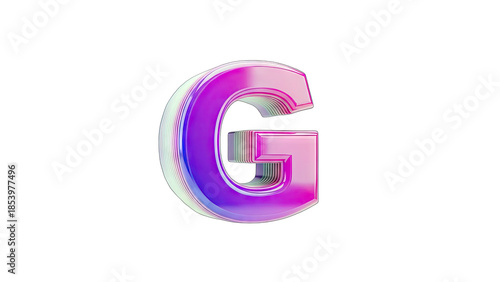 Free Download 3D Letter G Gradient Effect on White Background - GFXLoad