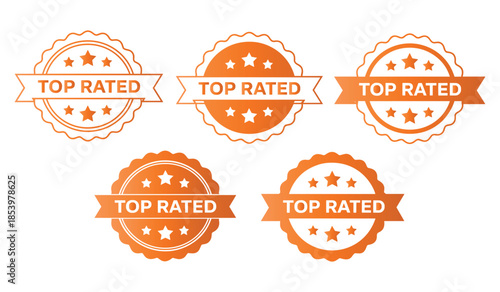Top rated badges collection for excellence