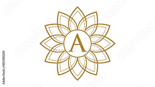 “Golden Lotus ‘A’ Monogram Logo”