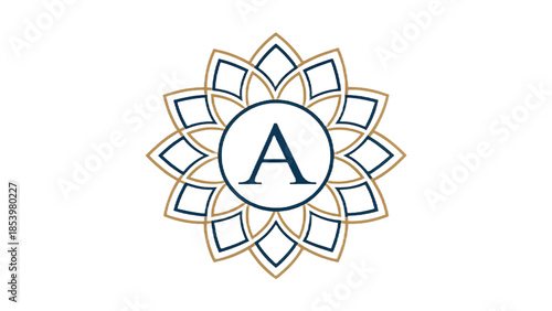 “Golden Lotus ‘A’ Monogram Logo”