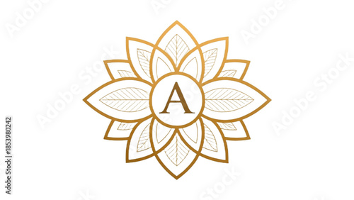 “Golden Lotus ‘A’ Monogram Logo”