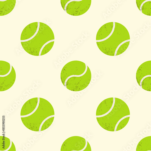 Seamless pattern with tennis balls. 