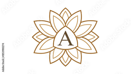 “Golden Lotus ‘A’ Monogram Logo”