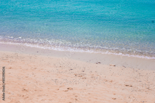 beautiful waves, blue sea water in sunny day