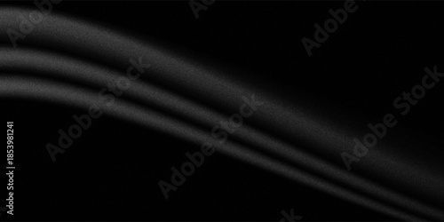 Empty black studio bg with limbo for product show. 3d render of room podium background with floor and wall. Simple scene with dark grey surface for goods presentation and black friday. 3D Illustration