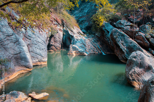 waterfall in the canyon