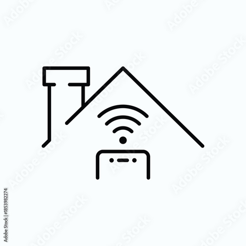 Smart home icon. Simple smart home icon for social media, app and web design. Vector illustration