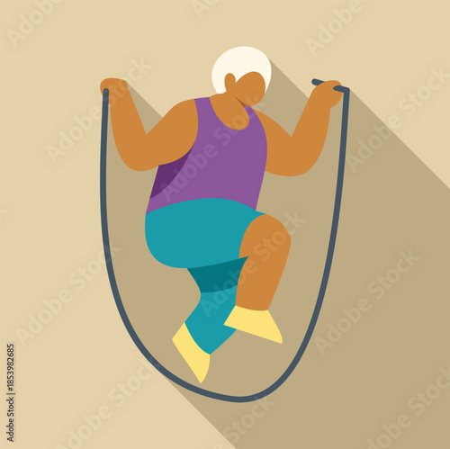 Elderly man engaging in physical activity, promoting health and well being in old age