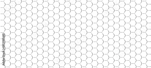 Abstract white hexagon geometric pattern background. Futuristic digital high-technology banner