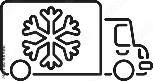 Refrigerated truck ensuring freshness and quality of temperature sensitive products during transportation