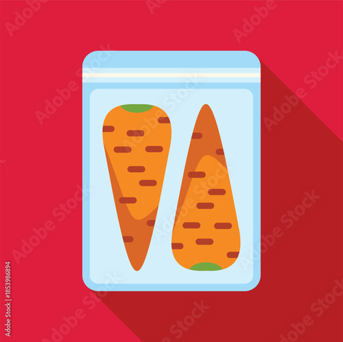 Fresh carrots vacuum packed, retaining their nutrients and taste, ready for healthy meals