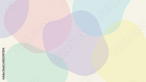 Abstract pastel blobs floating on a creamy background with smooth blended shapes, soft gradients, and a calm modern wall art aesthetic