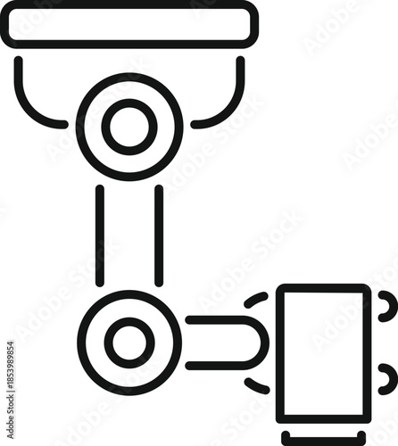 Robotic arm quickly moving product on automated production line