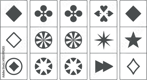 Collection of Minimalist Geometric Symbols and Abstract Vector Icons