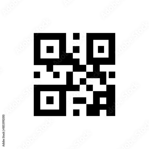 modern QR code for mobile payment and information access icon flat design