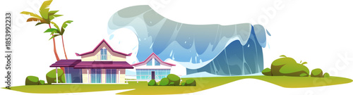 Tsunami on Ocean Coast