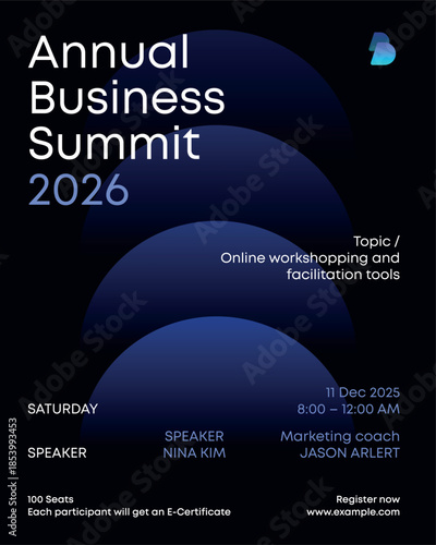 Poster & Social Media Set – Minimal Modern Design for Finance, Education, Business, Marketing & IT