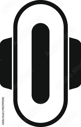 Sanitary pad icon illustrating menstruation hygiene and personal care