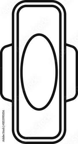 Sanitary pad with wings illustrating menstruation and feminine hygiene concept