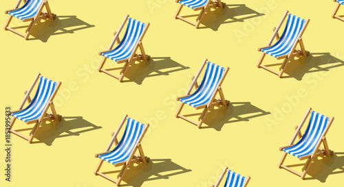Beach Chair Pattern Illustration