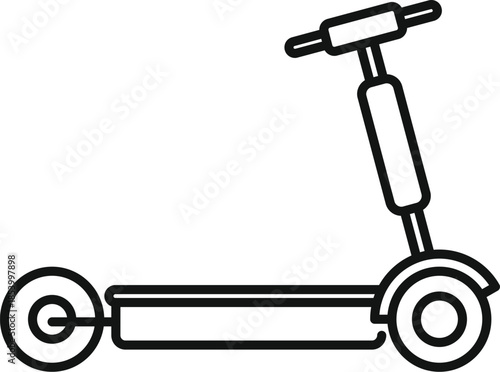 Electric scooter illustration representing modern urban commuting and eco friendly transport