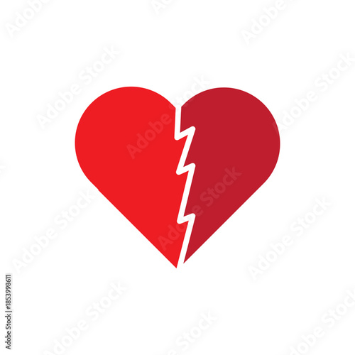 red heart on transparent background on white background, EPS10