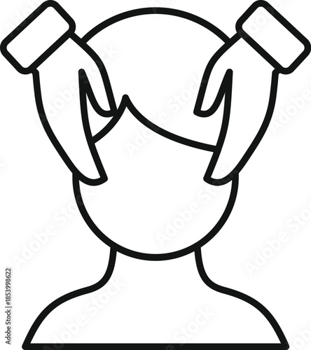 Person receiving a head massage, finding relaxation and stress relief