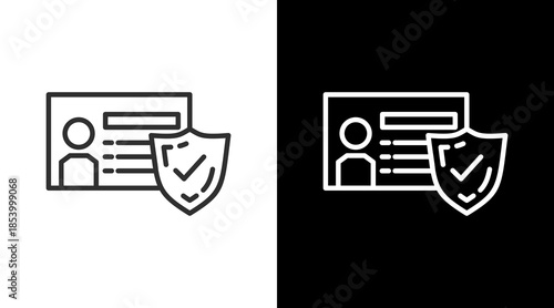 Account White Icon Set Vector 