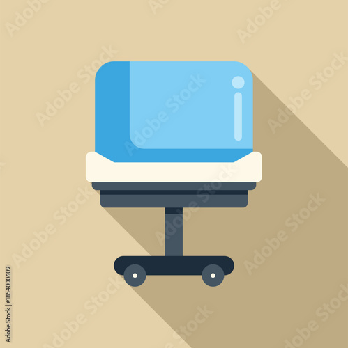 Office chair with wheels representing business and remote work