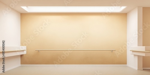 Wallpaper Mural Empty dance studio with warm lighting and smooth walls Torontodigital.ca