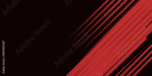 Red halftone dots gradient grunge texture background. Grunge texture effect .Distressed rough dark abstract textured. Black and Red Grunge Brush Background with Halftone Effect modern sport arts .