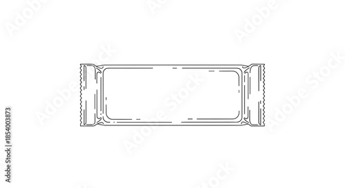 Sealed chocolate bar in minimalist packaging isolated on a plain white background, showcasing clean lines and simplicity