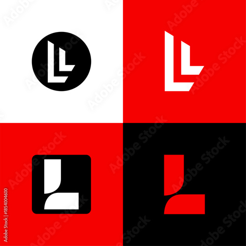 Creative Letter L Logo Bundle – Colorful Simple Modern Alphabet Logo Collection for Branding, Startup, and Corporate Identity Design