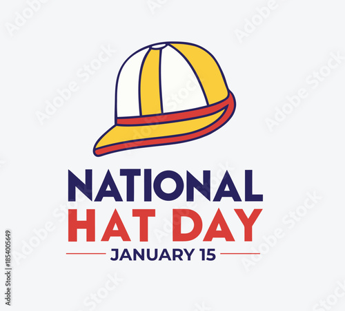 National hat day january 15 vector design illustration