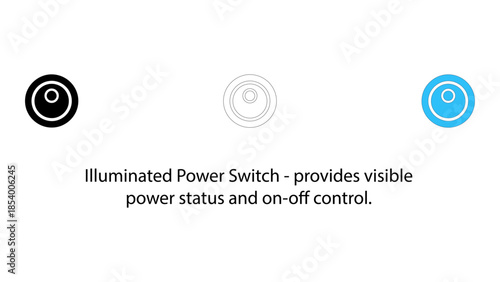 Illuminated power switch for visible power status and control
