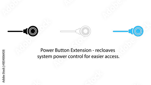 Power button extension cable for easier system access