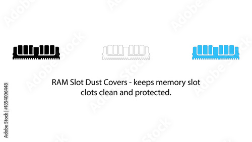 Ram slot dust covers for clean and protected memory slots