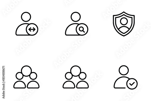 User Profile and Human Resource Management Icon Set