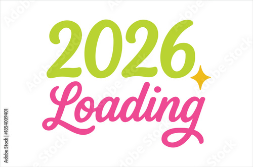 Basic RGBFuturistic 2026 loading concept with vibrant colors and sparkle